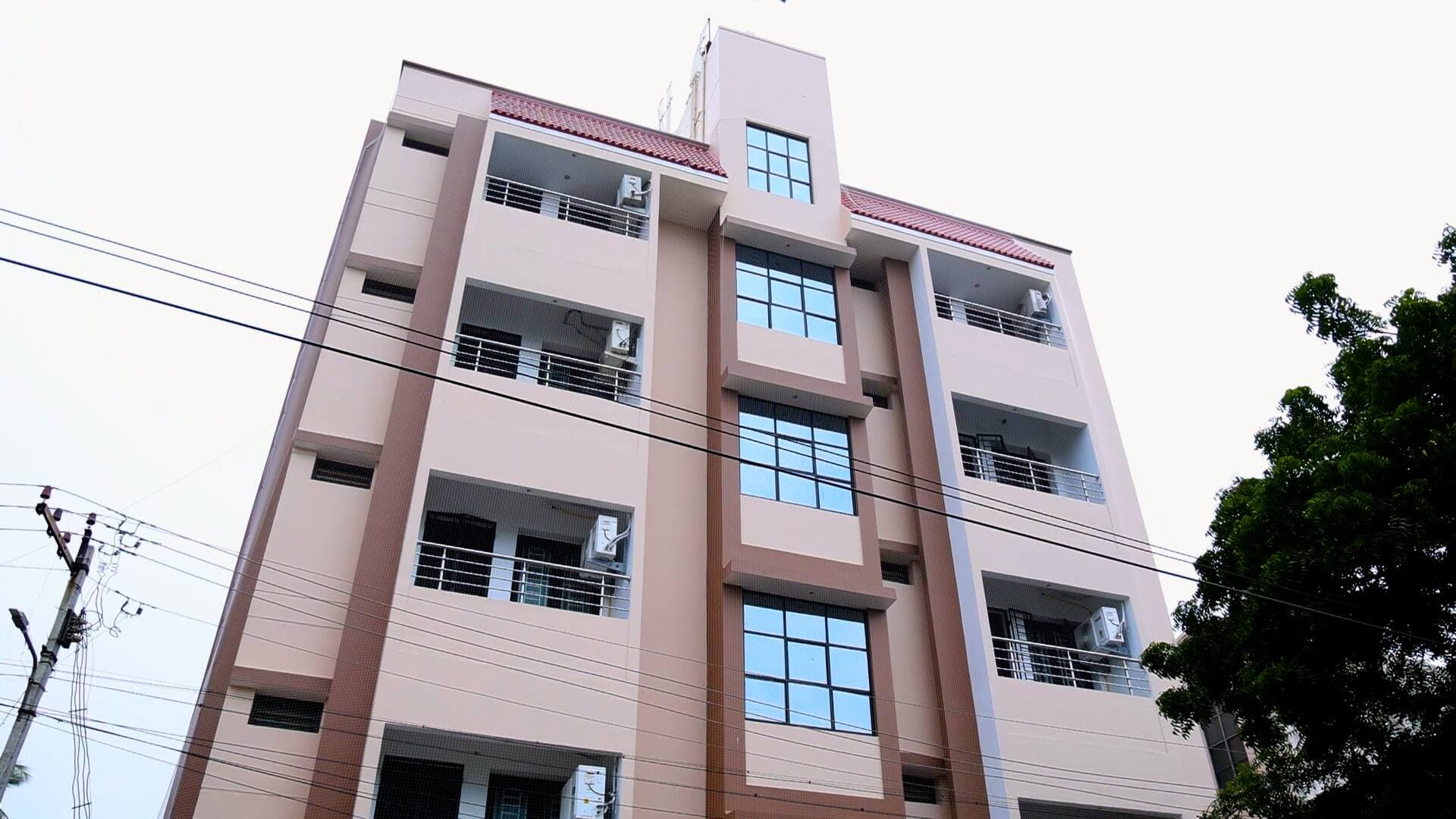 Exterior view of the Manian Apartments building.